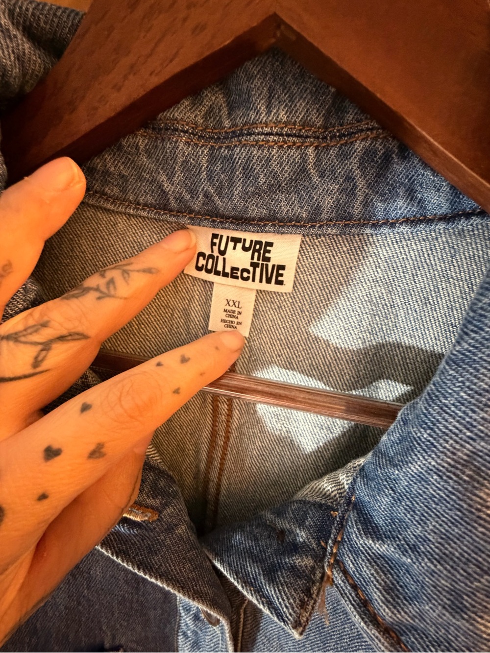 Future Collective Blue Denim Mini Dress